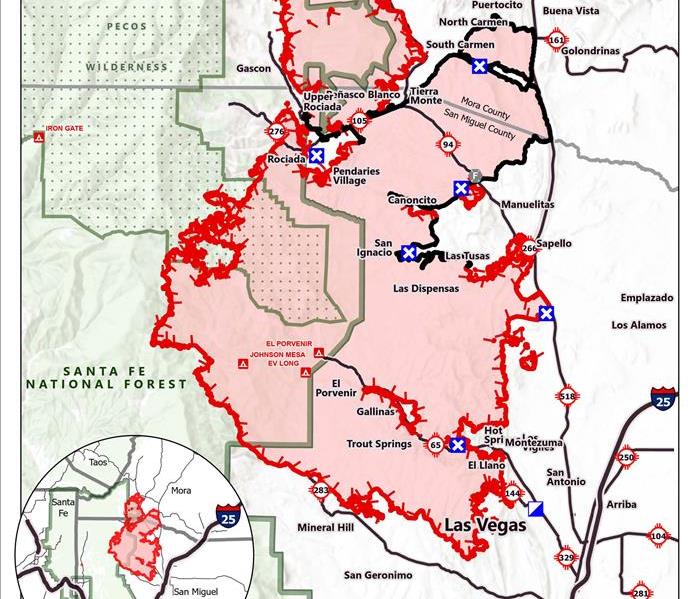 Calf Canyon wildfire map
